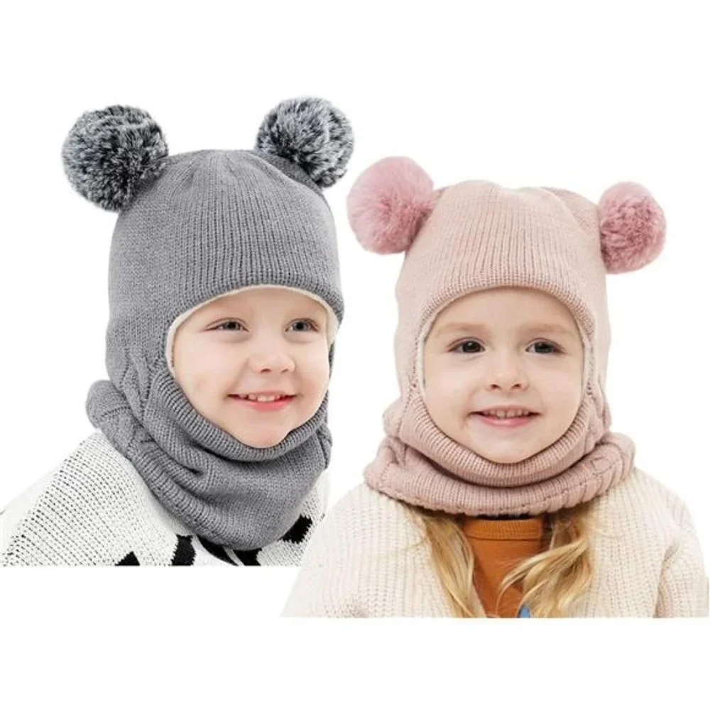 Baby Winter Hat Scarf Set, Unisex Infant Toddler Kids Hat Scarf